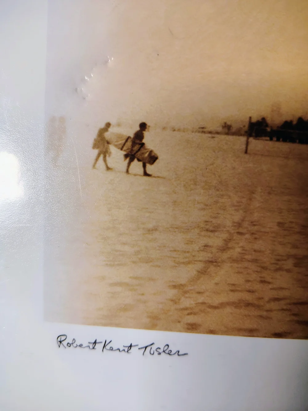 ​Robert Kent Tusler Venice Beach Sepia Panoramic Photography Print Signed Matte